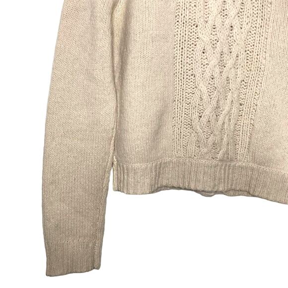 Aran Crafts NWT Cable Knit Irish Wool Sweater Cardigan Asymmetrical Zip Front M - Picture 13 of 16